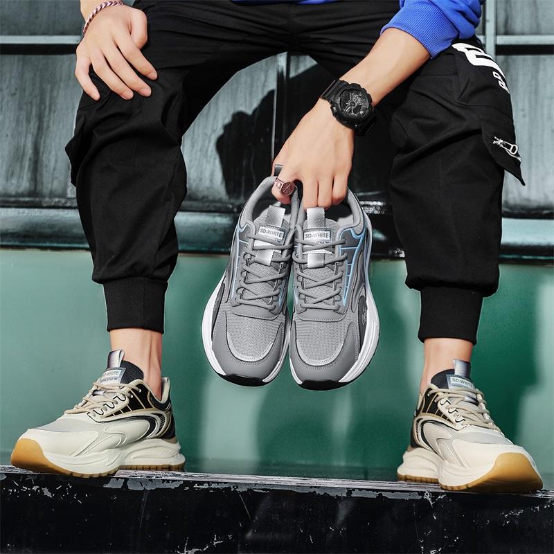 Модная повседневная обувь для мужчин, дышащие уличные прогулочные кроссовки, новые массивные спортивные кроссовки для бега, баскетбола, мужские кроссовки