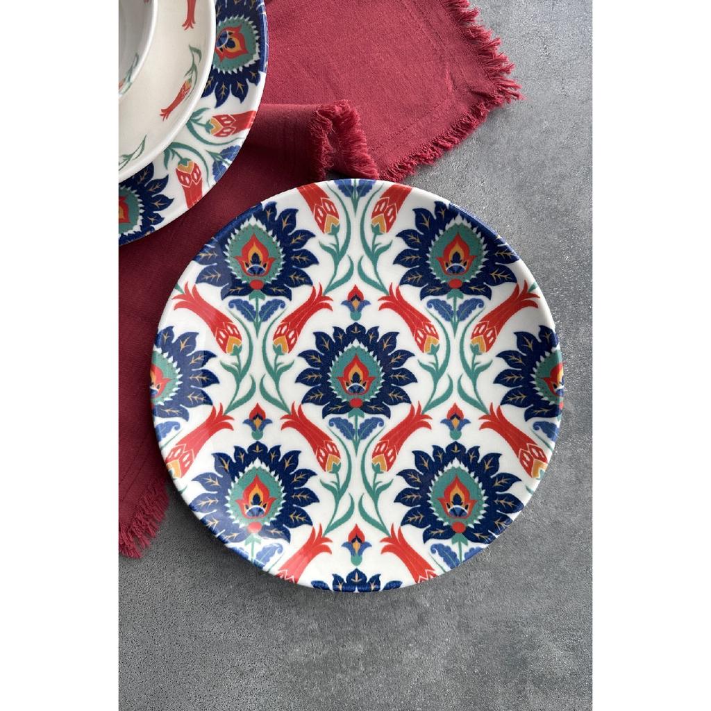 Verona Premium Porcelain Dinner Set 24 Pieces For 6 Persons Green Flower Pattern