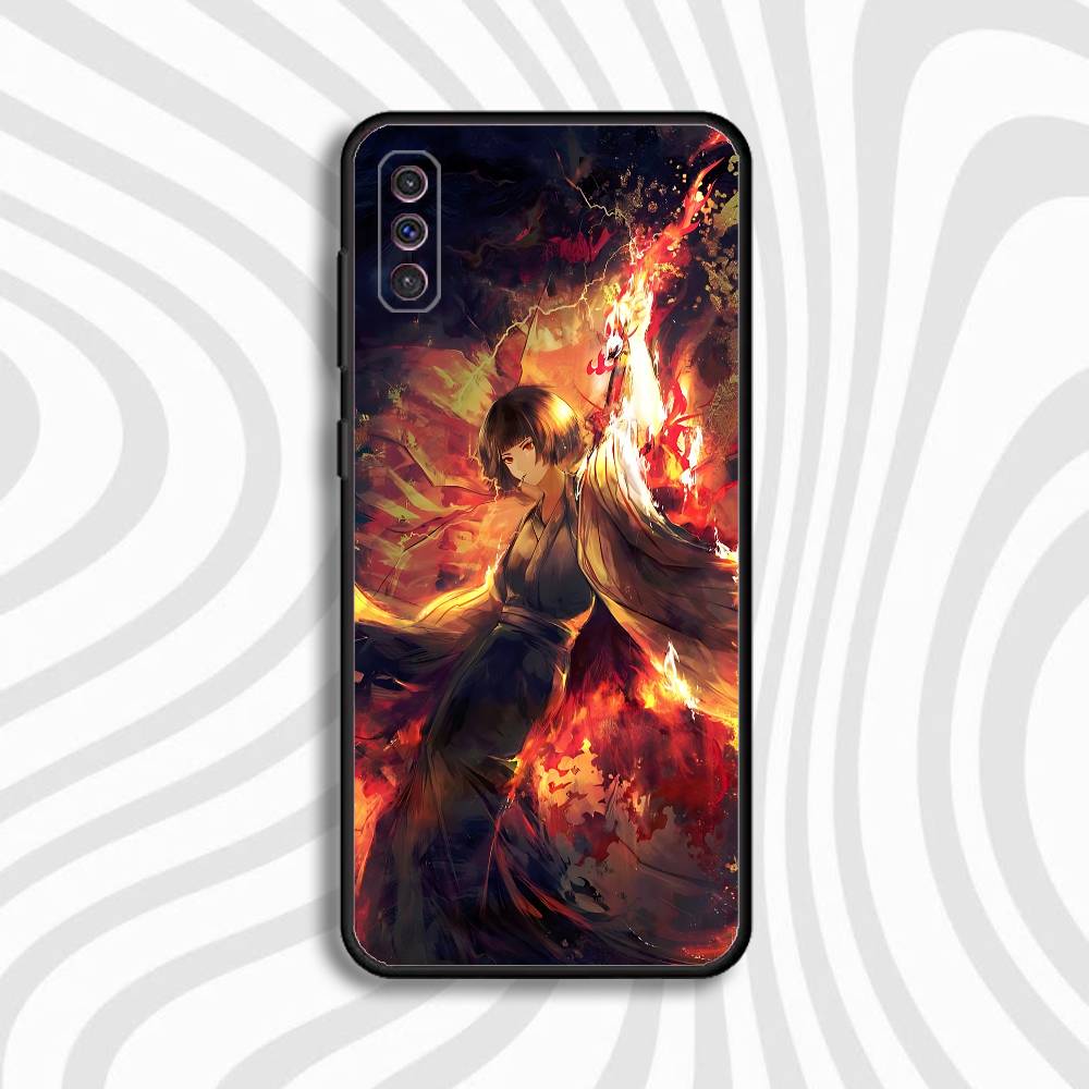 L-Limbus Company Ryoshu Phone Case For Samsung S10,S21,FE,S21,Note 20,S26,S25,S24,S23,Ultra,S9,S22,Plus Soft Silicone Black Case