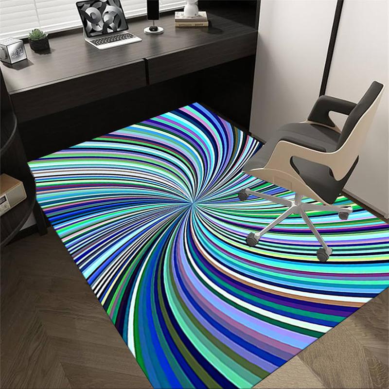 1PC Swirl Pattern Extra Large Non Slip Floor carpet, Office, family, bedroom, Studio Large Area Rug Indoor Rugs, , Vibrant Colors