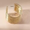Metal Multi-layer Open Arm Ring Punk Wide Cuff Bangles Girl Jewelry Simple Exaggerated Geometric Pulseras Christmas Gift