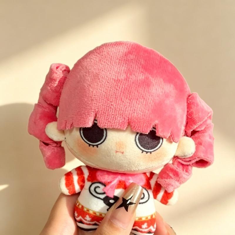 One Piece Perona Plush Doll Chibi Style Mini Cotton Doll with Pink Hair Ghost Princess Outfit Keychain Pendant One Piece Anime Fans Collectible Gift