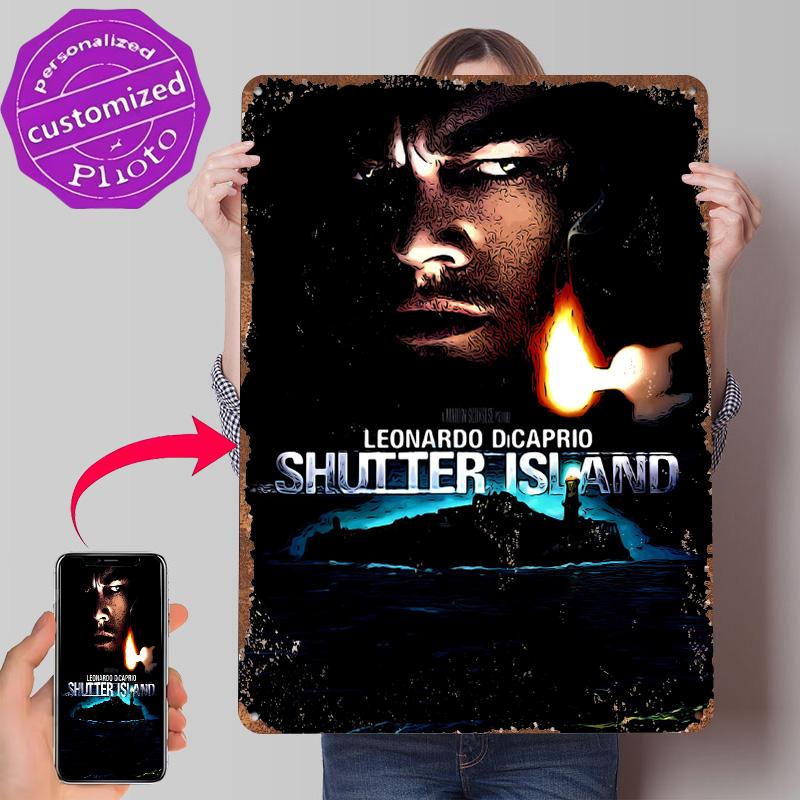 Shutters Island Poster Customized Vintage Metal Signs Wall Art Retro Tin Plaque for Office Decor Room Modern Home Decoration