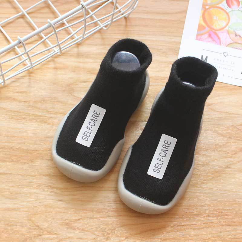 Unisex Baby Shoes First Shoes Baby Walkers Toddler First Walker Baby Girl Kids Soft Rubber Sole Baby Shoe Knit Booties Anti-slip
