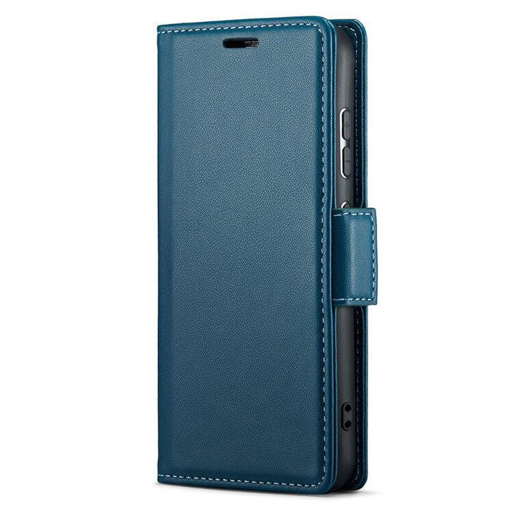 Xiaomi Poco F8 Ultra Case, ERBORD Glossy Litchi, Wallet Flip Cover, Blue