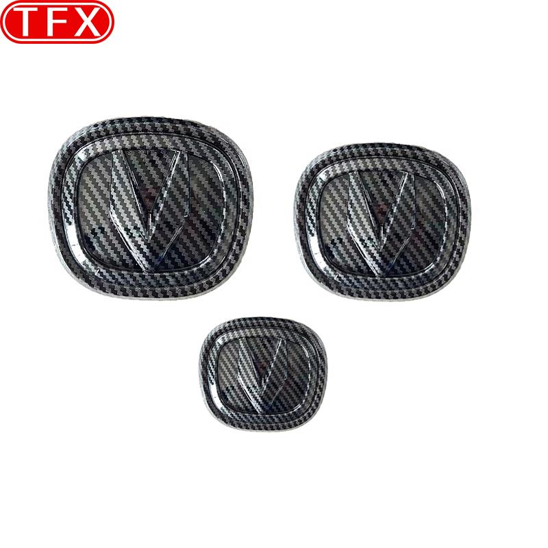 For Changan Yida 2023 2024 2025 Car Emblem Sticker Front Grille Carbon Fiber Logo Black Label Modification Auto Accessories