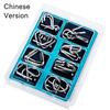 8Pcs/Set Useful Anti-rust Lightweight Mind Puzzle Children Adults Interactive Game Reliever Educational Toys for Adults