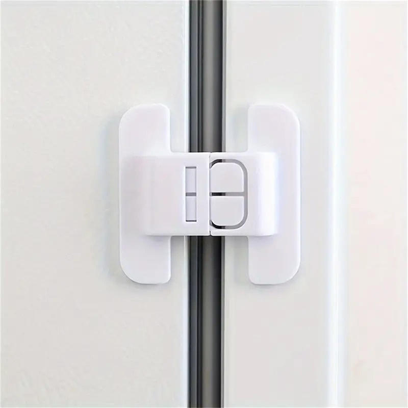 10pcs Child Proof Refrigerator Door Lock Automatic Non-punch Universal Cabinet Drawers Door Safety Buckle