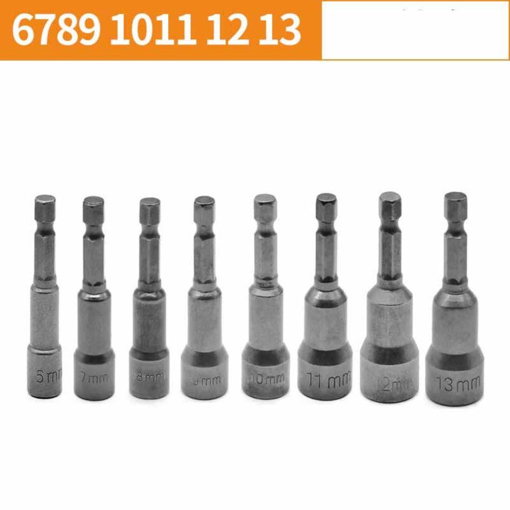 Длина 65 мм Ударная головка Магнитная гайка Отвертка Адаптер для жесткой шестигранной головки Электродрель
