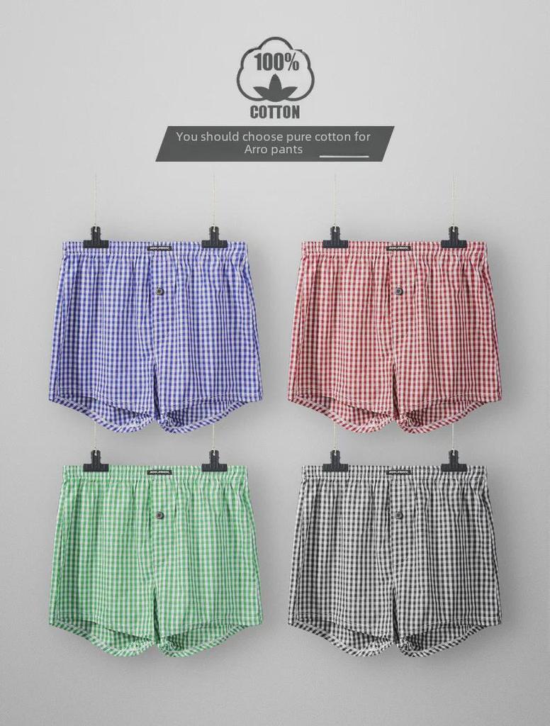 Мужские легкие хлопковые трусы-боксеры - удобные, дышащие пижамные шорты