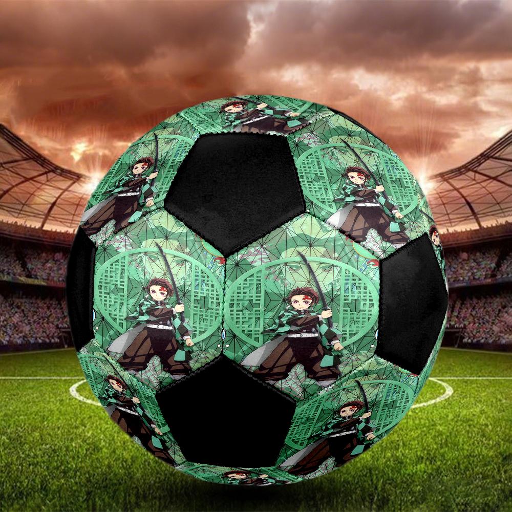1pc Demon Slayer Kimetsu no Yaiba Football Soccer Ball Size 5 Indoor Soccer Ball Fashion Colorful Backyard Game -Great For Sports Fans Gift HE8