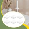6 Pieces Candle Drip Protectors Catcher Disc Tray Protect Tablecloth Clear for Themed Party Table