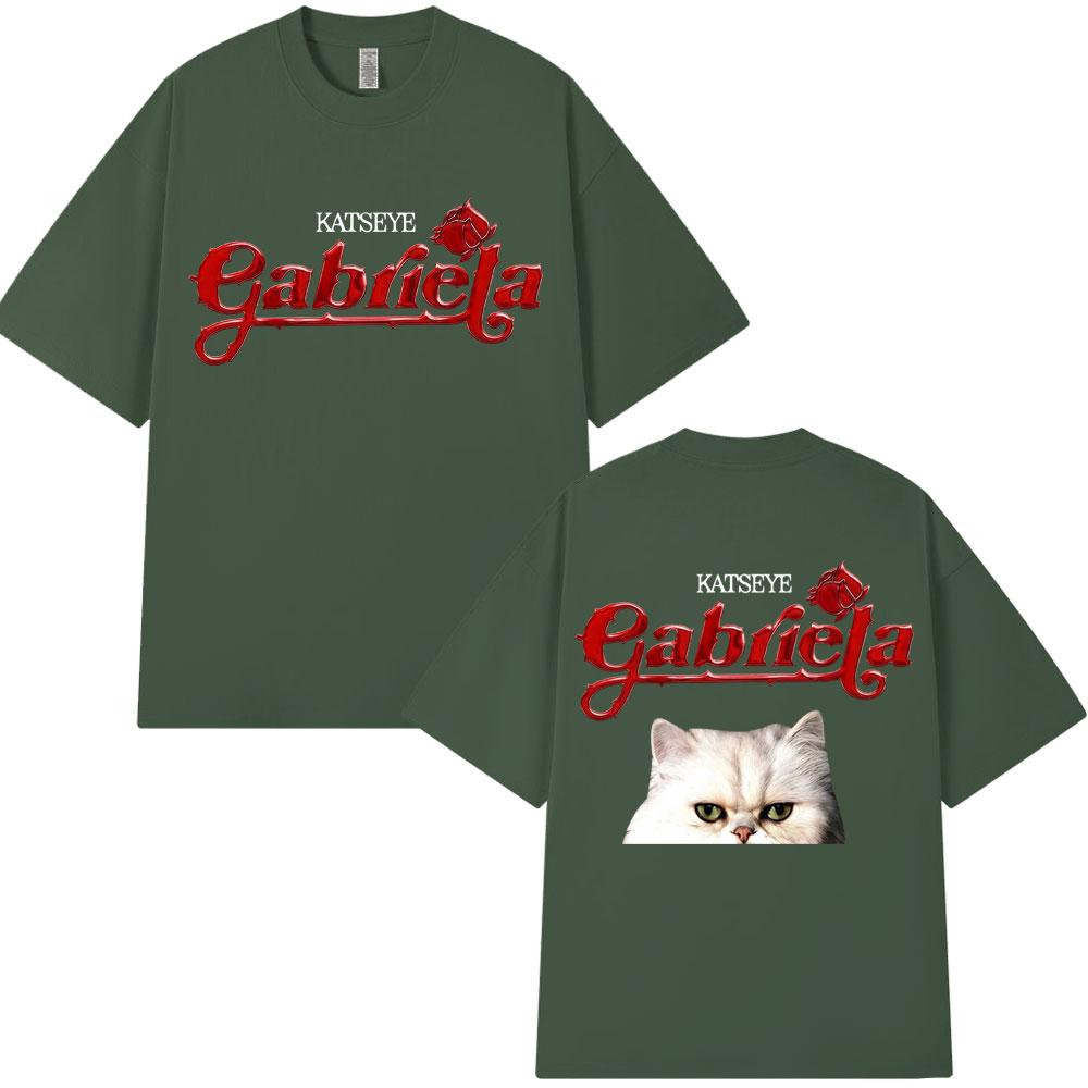 KATSEYE Gabriela Tour 2025 Graphic T Shirts Fashion Hip Hop Vintage Unisex Women T Shirt Oversized Cotton Casual TShirt Streetwear