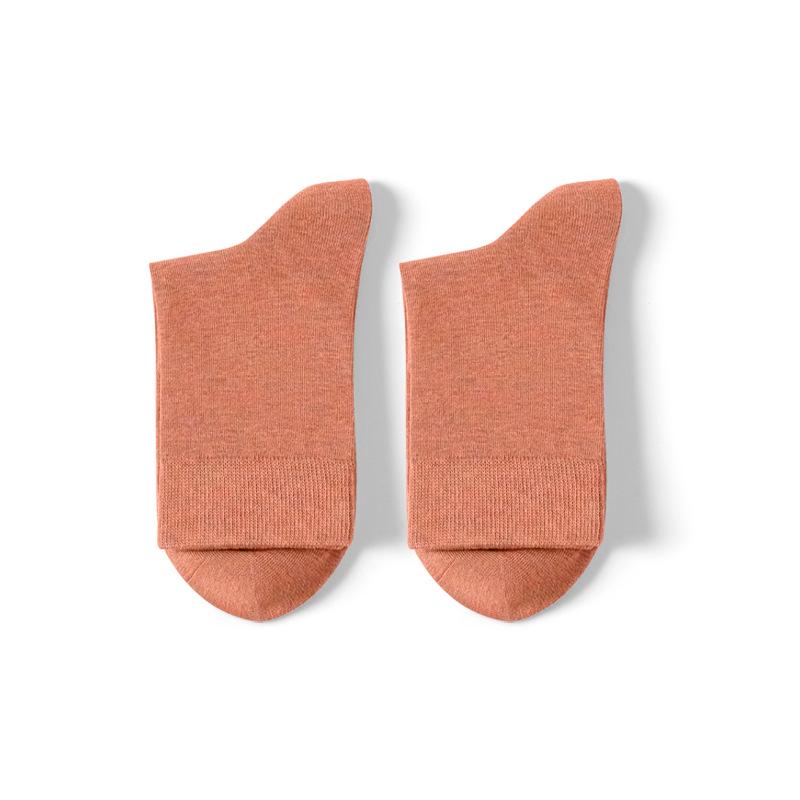 Женские носки до середины икры из 100% чистого хлопка - устойчивые к запаху, антибактериальные, не скатывающиеся, с ручным швом на мыске, бесшовные, идеально подходят для весны и осени.