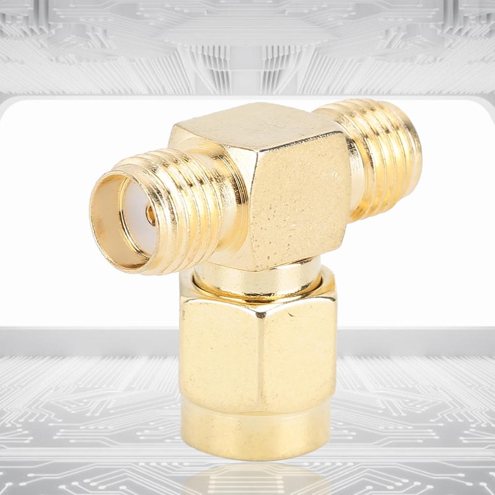 5 шт. позолоченный латунный 50 Ом SMA Male на двойной SMA Female адаптер со стандартной полярностью