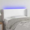 vidaXL LED Kopfteil Weiß 103x16x78/88 Cm Kunstleder