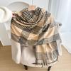 Retro Autumn and Winter British Scarf Women's High End Plaid Thickened Warm Scarf Couple Student Shawl Windproof