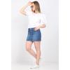 Женская Джинсовая Короткая Юбка Голубая