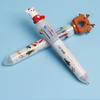 10 Colors Christmas Ballpoint Pen Cute Cartoon Santa Claus Elk Design Gift for Kids School Office Stationery