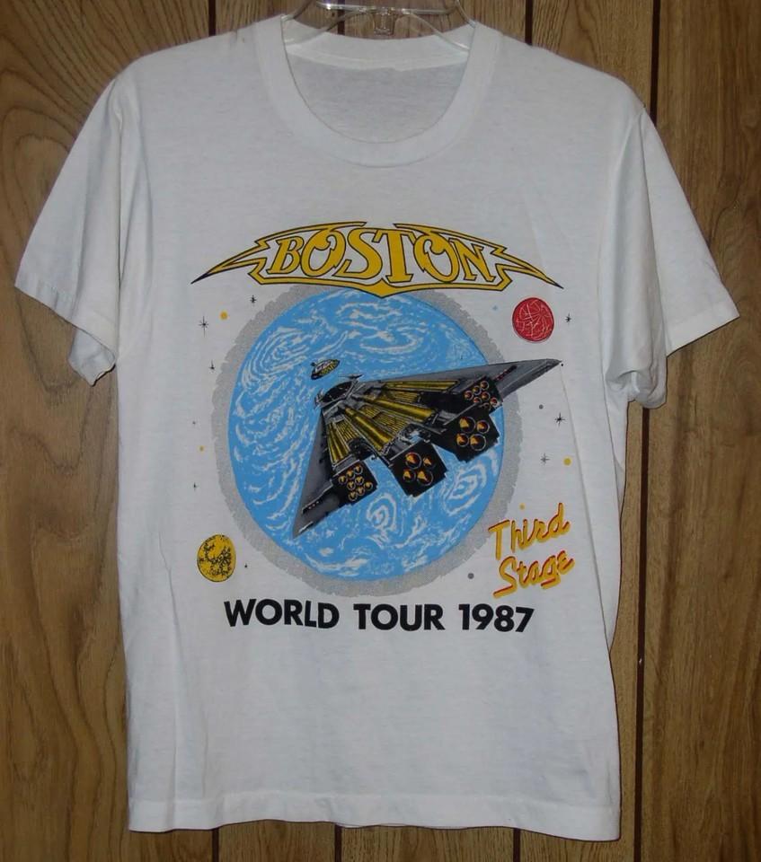 Boston Band World Tour 87 Cotton White T Shirt For Men All Size UR153