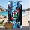Blackburn Rovers Football Personalized Printed Beach Towel Soccer Logo Support Custom Name Text Absorbent Towel For Sport Travel Special Gift
