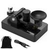 PUTIKEEG Amateur Radio Electric Key Paddle Morse Code Trainer Magnetic Feedback Manual Upright Electric Rebound Rebound of Magnetic Circuit for
