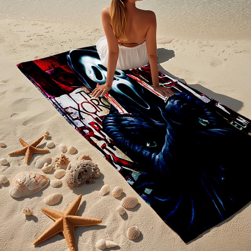 Scr-eam Horror Movie Beach Towel, Super Soft Microfiber, Gift for Her/Him, Birthday, for Pool, Beach, Travel, Home Decor Fan gifts