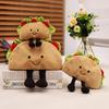 Cute Taco Plush Toy Keychain Backpack Charm Claw Machine Stuffed Animal Soft Hanging Ornament Gift