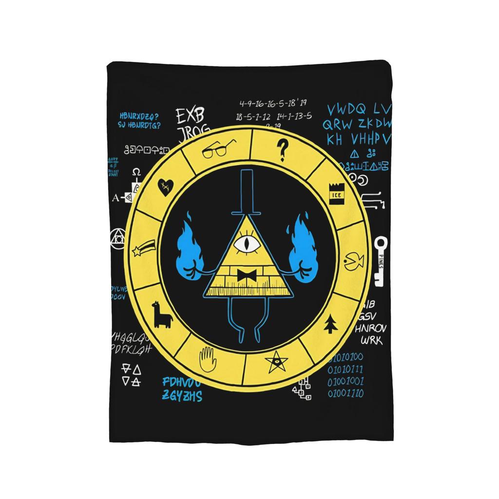 Bill Cipher Gravitys Falls blanket Velvet Textile Decor Portable Warm Throw blanket for Bed Office Bedding Throws