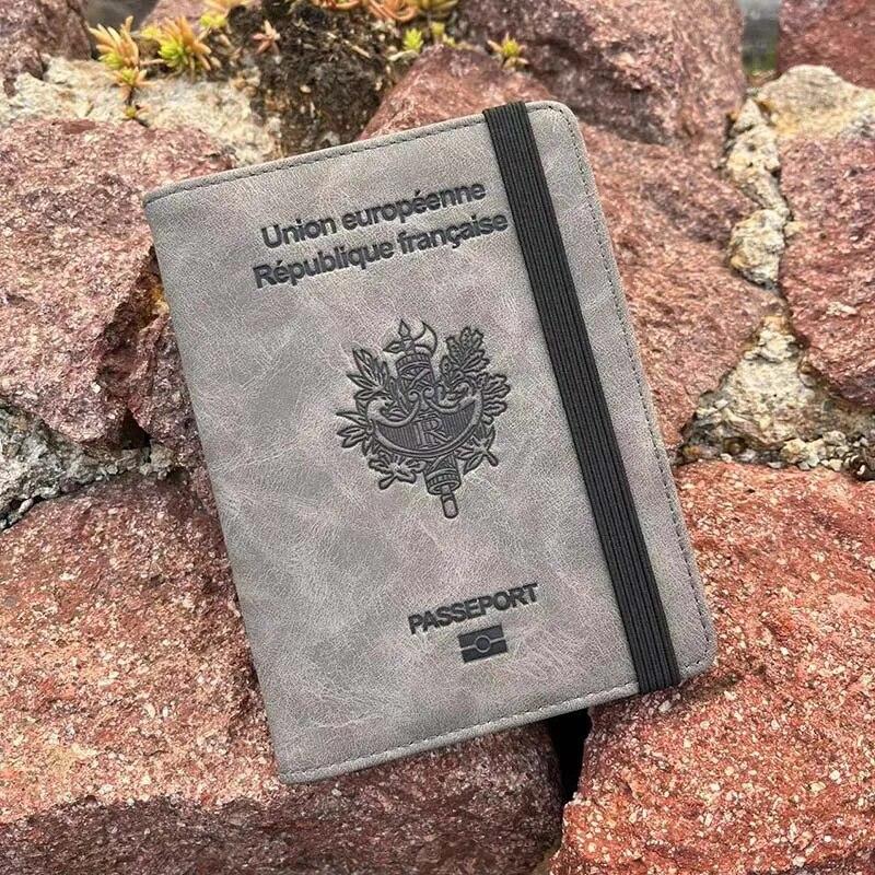 Обложка для паспорта с резинкой для путешествий, французские обложки для паспорта для девочек-французов, Etui Passeport France