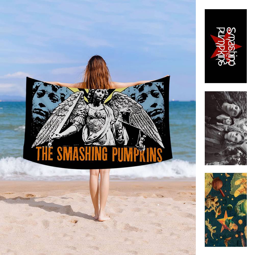 Rock Band The Smashing Pumpkins Микрофибровое пляжное полотенце Впитывающее Быстросохнущее Мягкое для йоги плавания курорта альпинизма