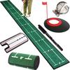 Gavit Putting Practice Putting Golf Practice Putting Practice Putting and Golf Ball Marker 5-Piece Set Mat, Mat, Cup, Mirror,