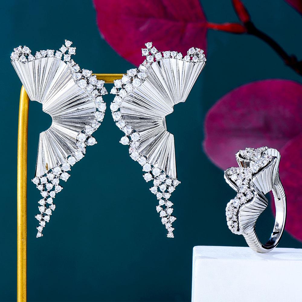 GODKI New Trendy Luxury 2PC Necklace Earring Sets Jewelry Set for Women Wedding Party Full Zircon Dubai Bridal Jewelry Sets