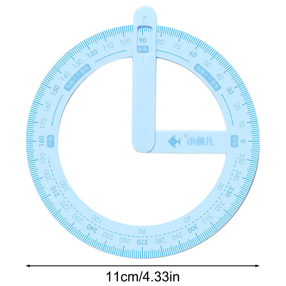 1 шт. 360 градусов транспортир для школьников, чтение углов, учебные пособия, прямой угол и острые чертежные принадлежности