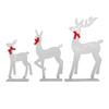 3 шт. светящиеся рождественские украшения олень для дома теплый белый свет железный светодиодный олень семейный набор настольный