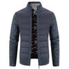Autumn and Winter Men's Sweaters Knitwear Jacket Fashion Stitching Stand-up Collar  Padded Jacket Men's Padded Jacket
