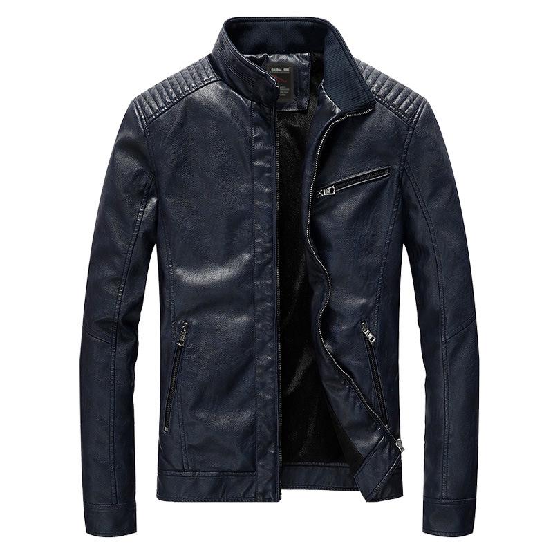Men's Clothing And New PU Leather Jacket Men's Jacket Wash Thin Motorcycle Leather Jacket