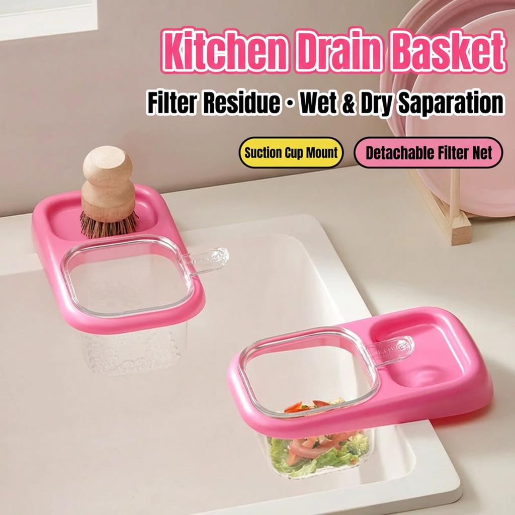Sink Strainer Basket With Suction Cup Design For Kitchen Garbage Filtration Home Use