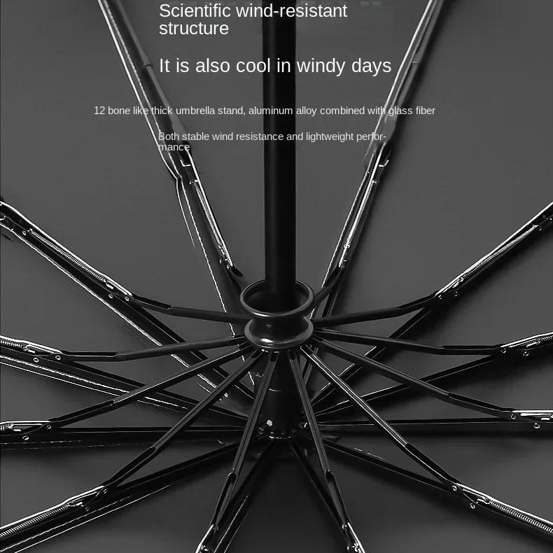 Полностью автоматический солнцезащитный зонт, оптовая продажа, складной солнцезащитный зонт с 12 косточками для мужчин и женщин, зонт двойного назначения от дождя или блеска