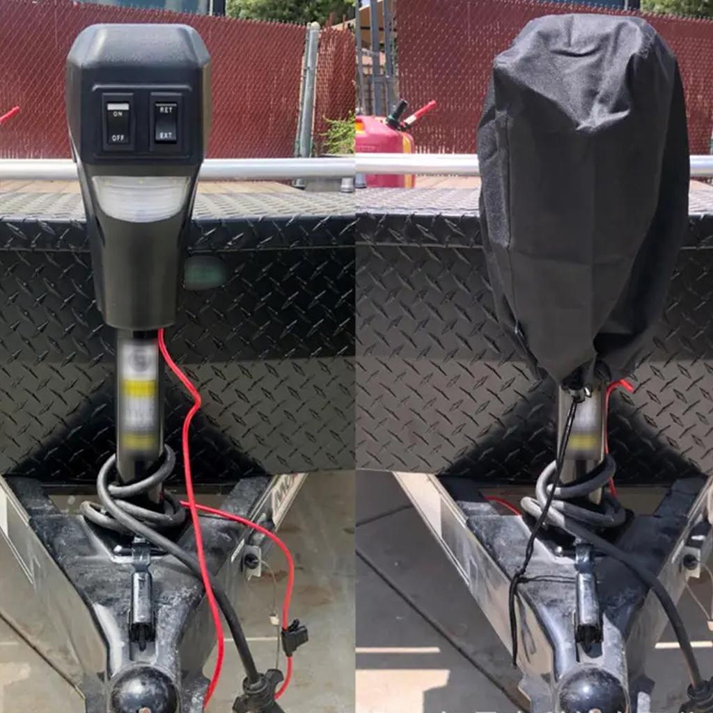 Rv Tongue Jack Cover Waterproof Electric Tongue Jack Cover With Drawstring Design Camper Jack Cover For Travel Trailers Camper