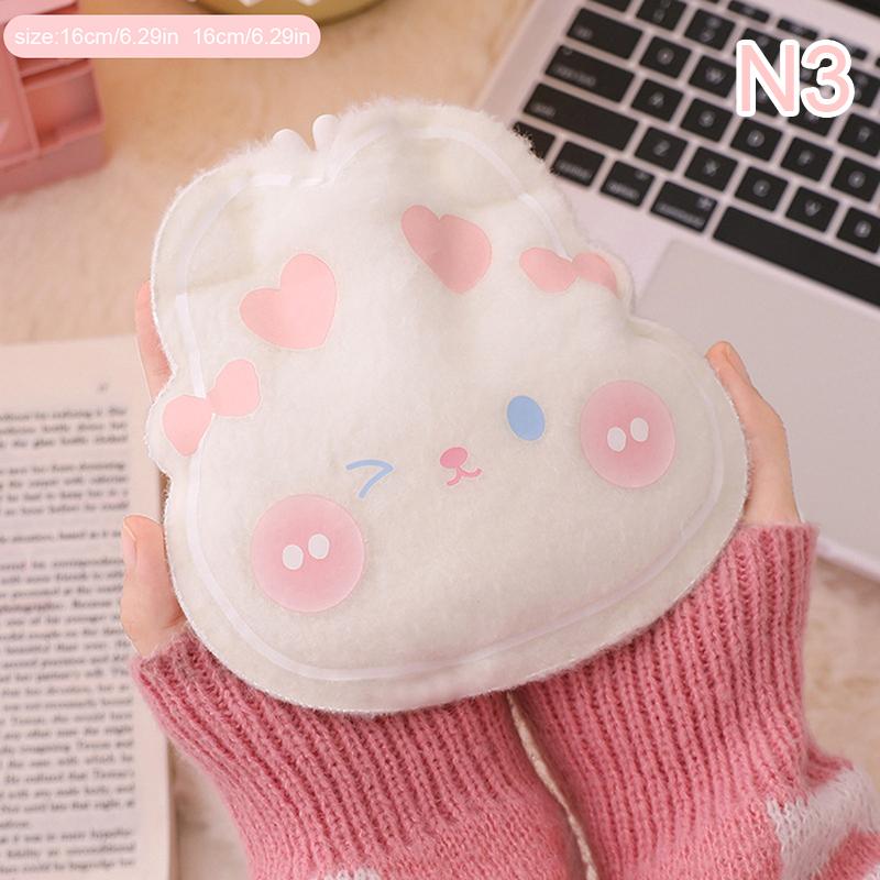 Мультяшный плюшевый наполненный водой портативный мешок для воды специальной формы, грелка для рук, многоразовая мини-сумка-грелка