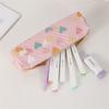 Cute Heart Pen Bag Student Stationery Bag Pencil Case Multifunctional Stationery Organizer Zipper Pouch School Supplies