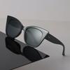 Cat Eye Sunglasses Women Men Vintage Stylish Mirror Minimalist Lens Sun Glasses Female Male Cool Personality