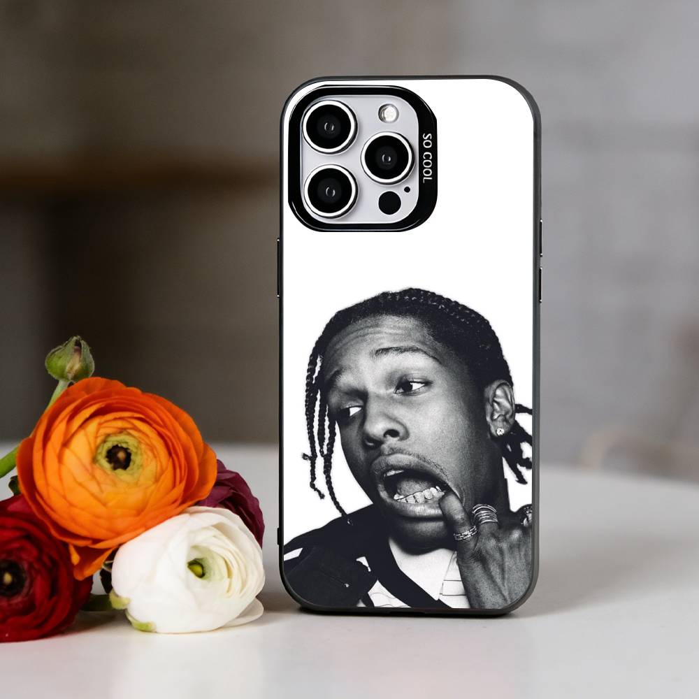 A-ASAP Rocky Рэпер Чехол для телефона для iPhone 17,16,15,14,13,12,11 Plus,Pro Max,XS,Красочный Серебристый Черный Чехол