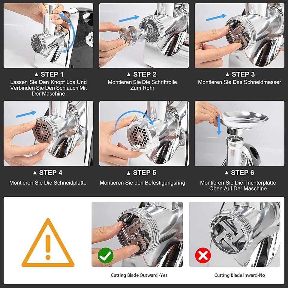 Электрическая мясорубка 220 В, насадка для колбас, шинковка, съемная колбасная машина