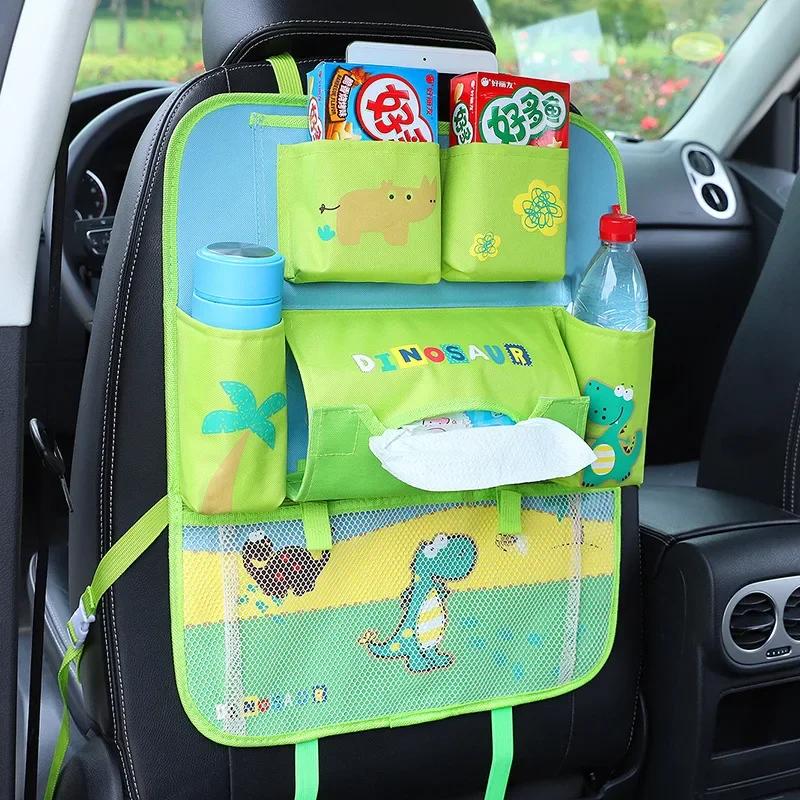 Car Seat Back Bag Multifunctional Creative Cartoon Car Seat Back Storage Hanging Bag Car Accessories Interior Car Organizer