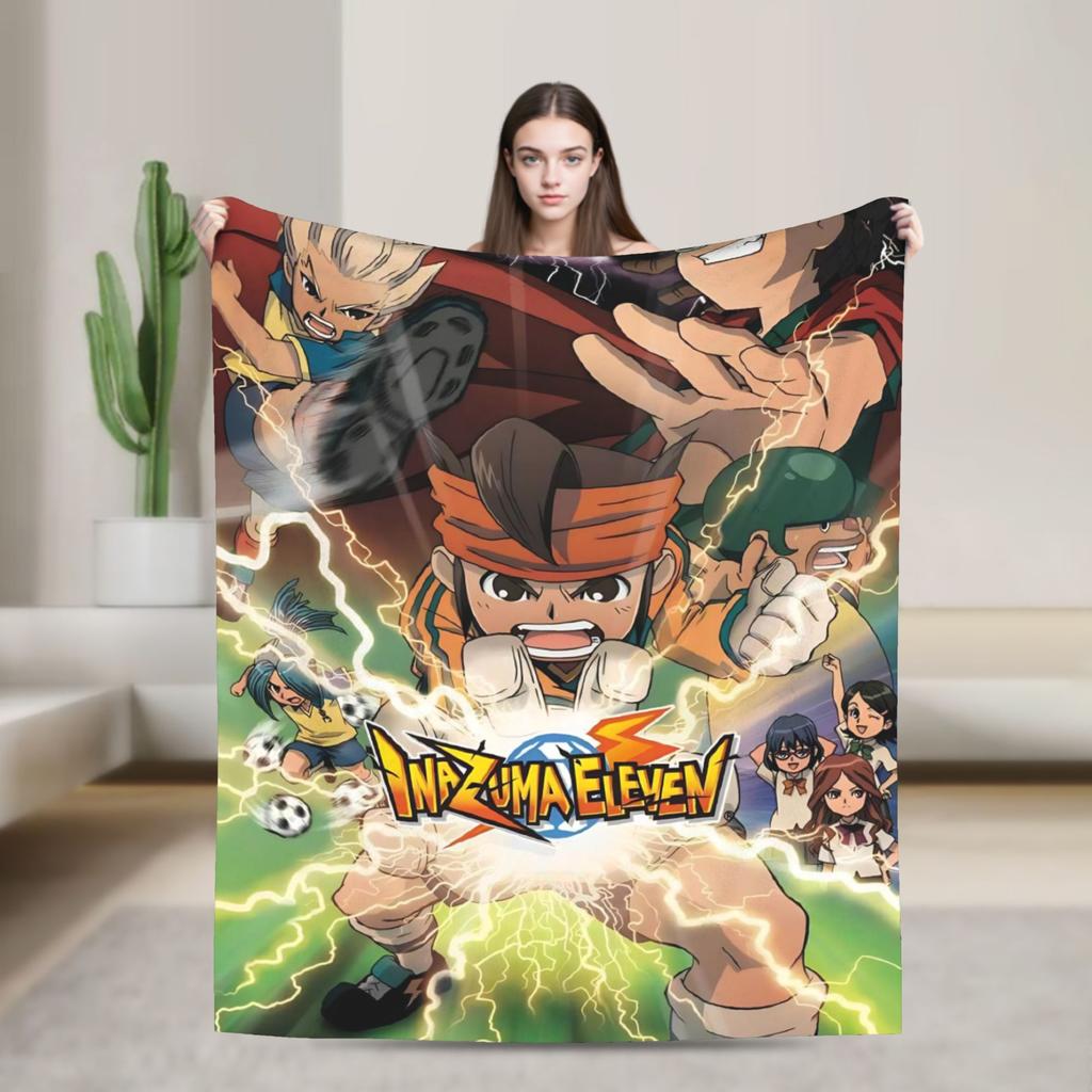 Inazuma Eleven Axel Blaz gouenji Blanket Picnic Flannel Throw Blanket For Couch Bed Super Soft Design Quality Bedspread Gift