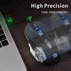Беспроводная игровая мышь с перезаряжаемой батареей, 2,4G USB LED Оптическая беспроводная тихая мышь, Автоматический сон, Эргономичная ручка, 3 регулируемых DPI для Mac/PC/Ноутбука