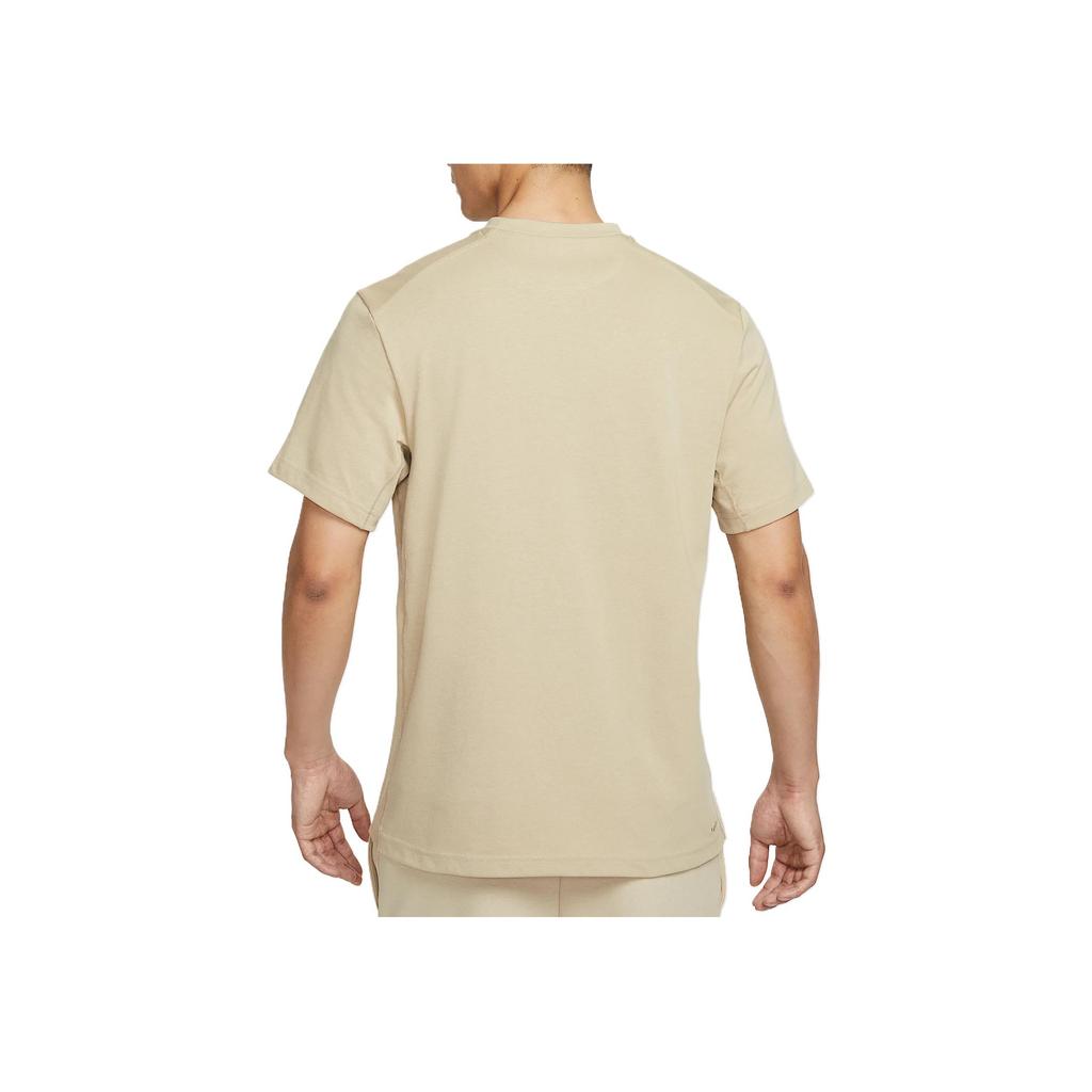 Nike Dri-FIT Основная футболка с коротким рукавом SS25 однотонная дышащая быстросохнущая тренировочная мужская майка Desert-Khaki DV9832251