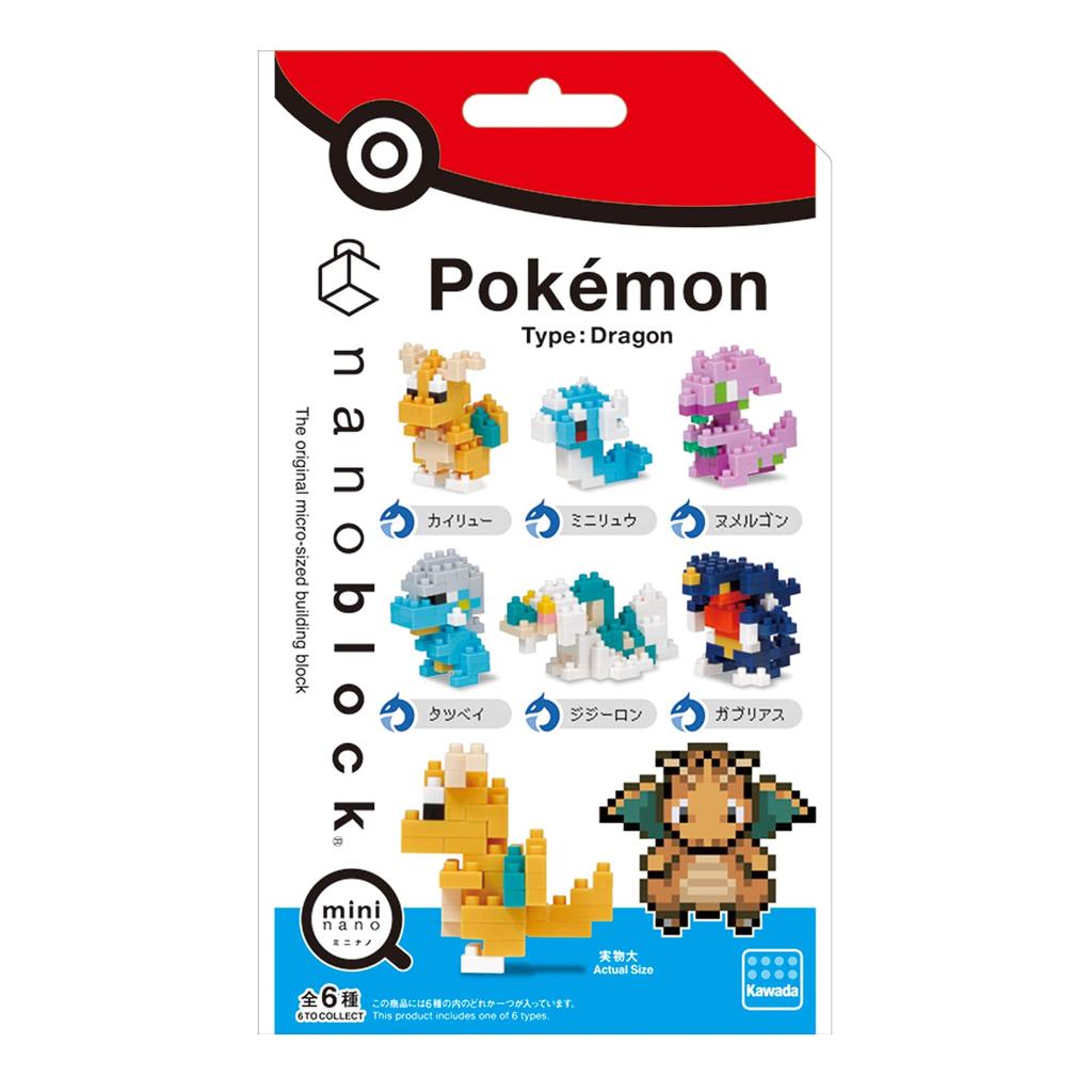 Nanoblock Mini Nano Pokemon Тип Дракона (BOX) NBMC_25S BOX продукт 1BOX = 6 шт., всего 6 видов